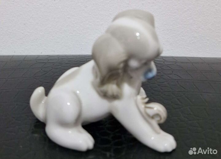 Lladr испания.Щенок и улитка.фарфоровая
