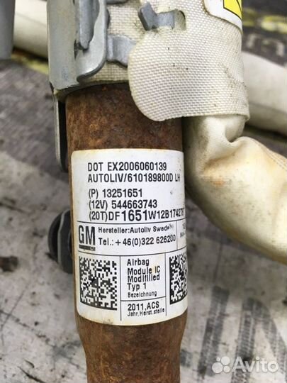 Шторка безопасности левая Chevrolet 1 1.6 F16D4