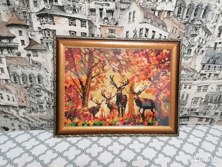 Картина из бисера ручной работы