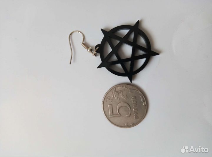 Серьги пентаграмма