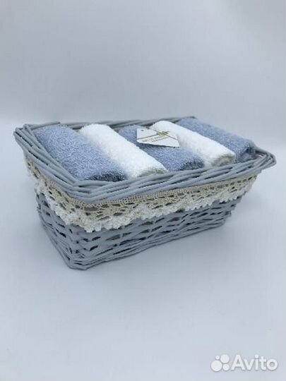 Набор полотенцев для рук 30х50 в корзинке
