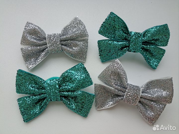 Бархатные бантики 2 штуки