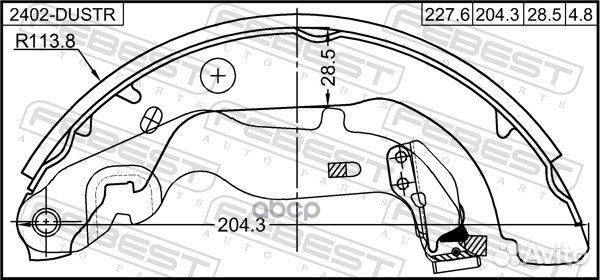 Колодки торм. барабанные задние Renault Duster