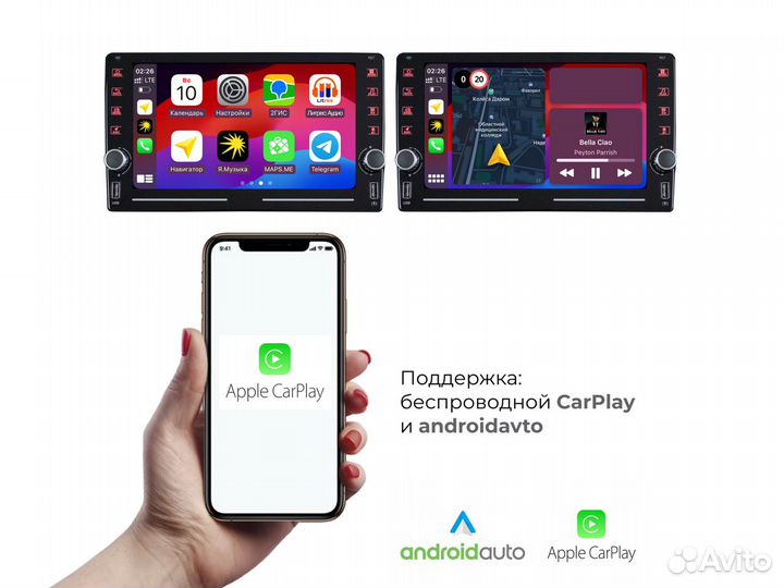 Магнитола Renault Duster рест LTE CarPlay 2/32гб