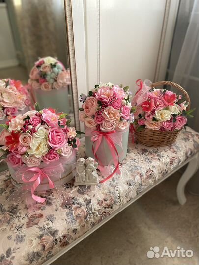 Букет из мыла, букет из мыльных цветов, букет