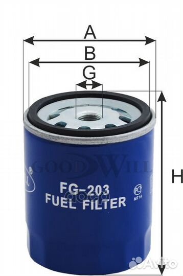 1 Фильтр топливный MB W123/W460 2.0D-3.0D 76-85 FG