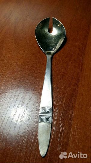 Ложка салатная серебро 916 звезда вес 49.7 гр