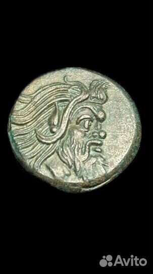 Бронзовая Монета Сатир.Боспорская Антика