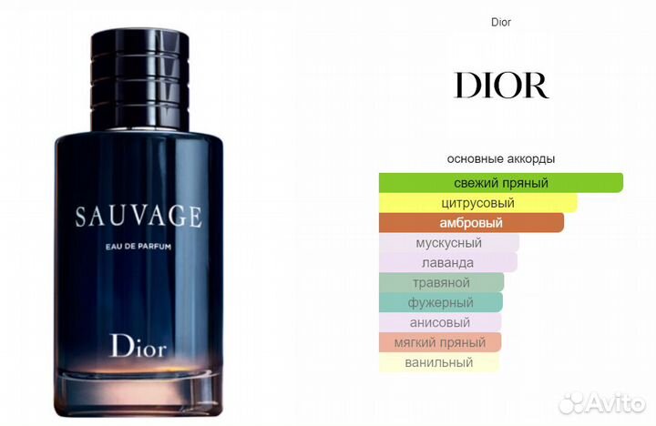 Мужской парфюм Sauvage Dior, 100мл оригинал