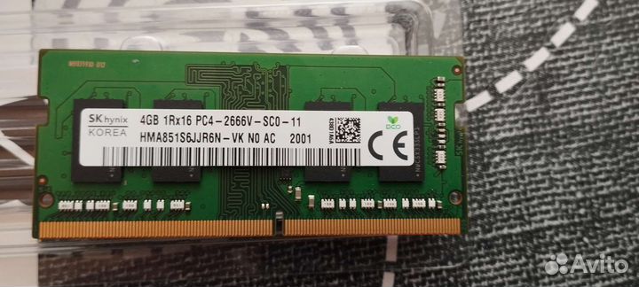 Оперативная память ddr4 4gb 2666 MHz