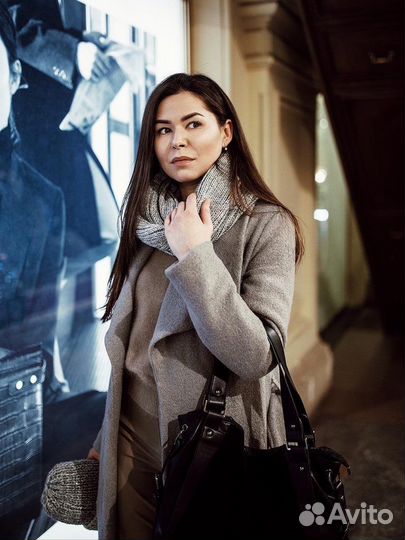 Вязаный комплект утепленный. Шапка+снуд/шарф