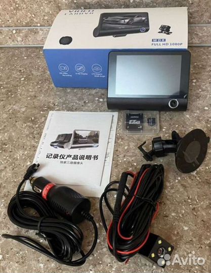 Видеорегистратор FullHD 3 камеры +карта новые