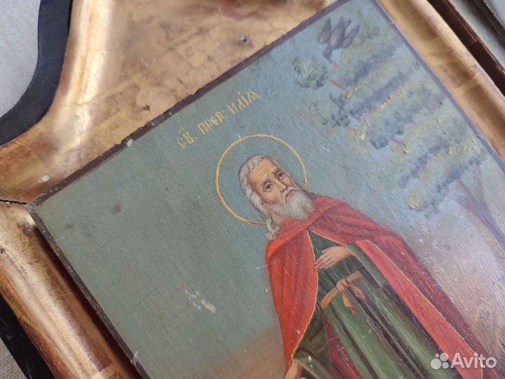 Икона. Именник. Илья пророк со свитком. 18 вв