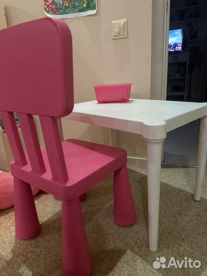 Детский стол и стул IKEA