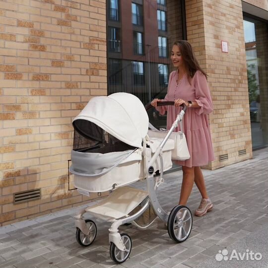Коляска 2 в 1 или 3 в 1 Farfello экокожа