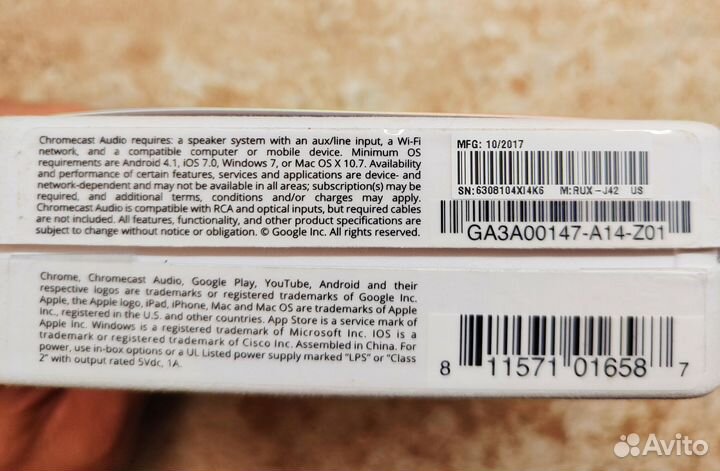 Google Chromecast Audio сетевой аудио стример