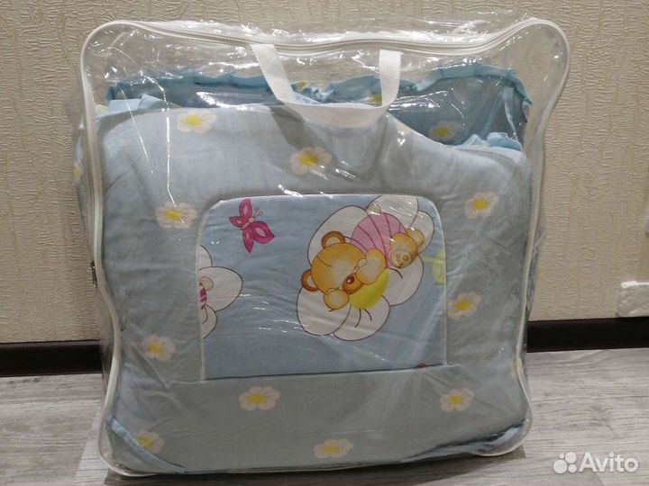 Постельное белье, бортики в кроватку, кроватка