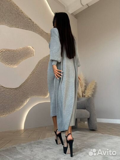 Трикотажное платье и кардиган