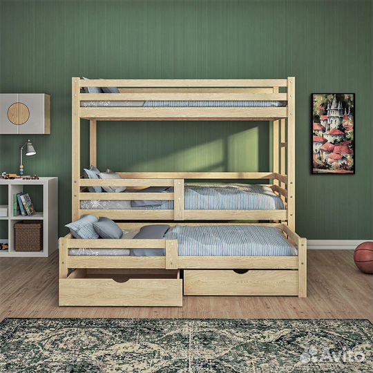 Детская кровать двухъярусная
