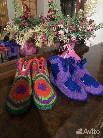 Вязанные носки ручной работы