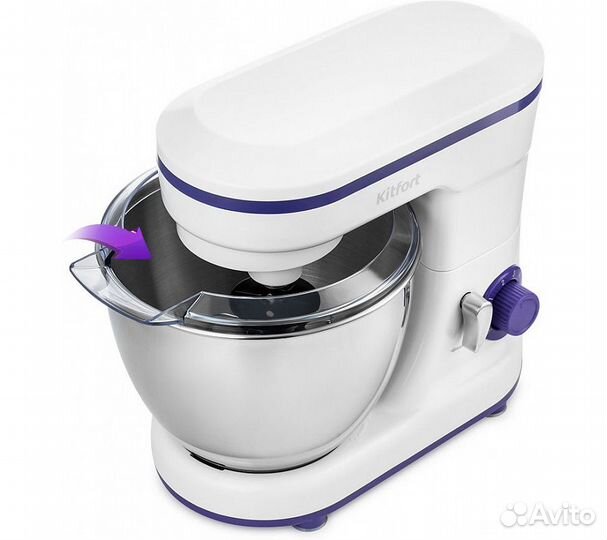 Планетарный миксер Kitfort кт-3045-1 бело-фиолетов