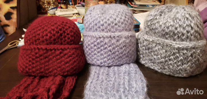 Шапка + шарф (зима, весна, осень)