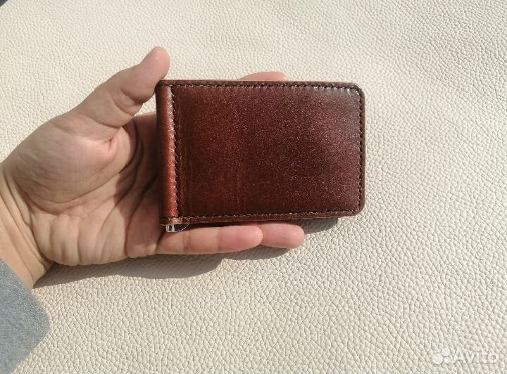 Зажим для денег кожа