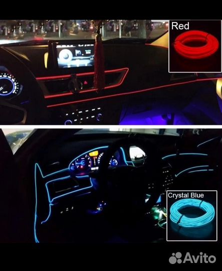 Неоновая лента в авто