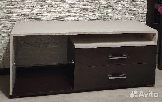 Тумба под тв с 2 ящиками Венге/Сосна лоредо