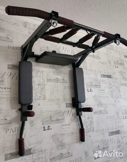 Турник брусья пресс Мультихват чёрный переворотный