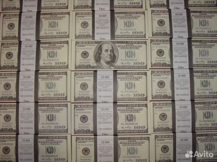 Билеты банка приколов 100 Долларов Реквизит