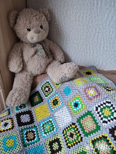 Плед детский вязаный ручная работа