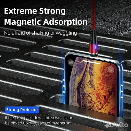 Магнитный кабель микро-usb 2м