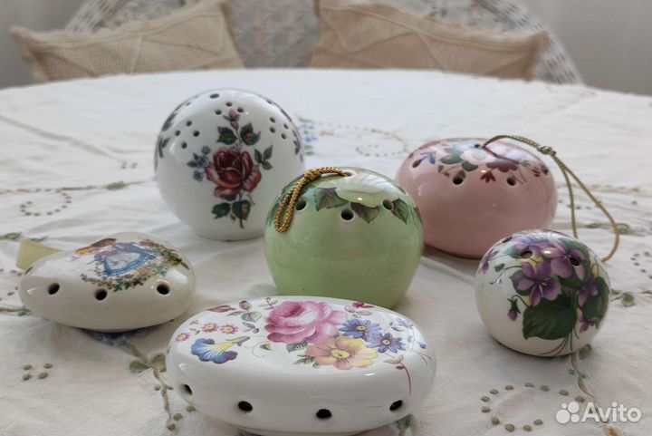 Винтажные фарфоровые помандеры Европа