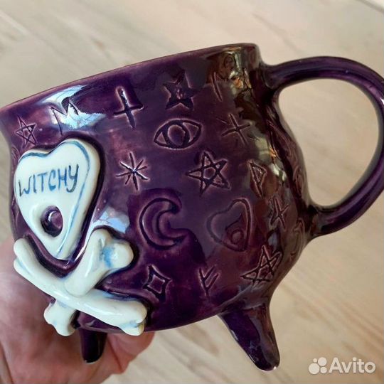 Керамическая чашка котелок ручная работа