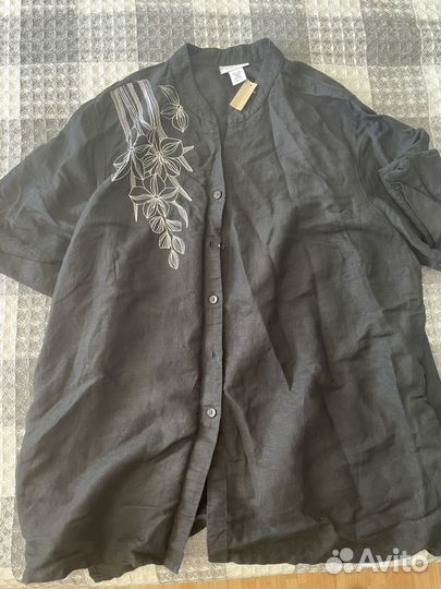Льняная рубашка 54 размер