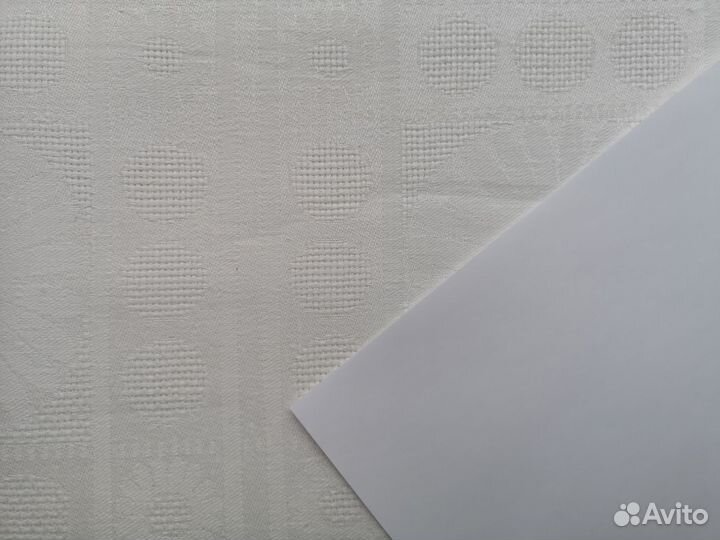 Скатерть лен 150х 300 белая СССР