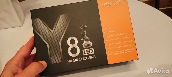 Led лампа h4 с линзой