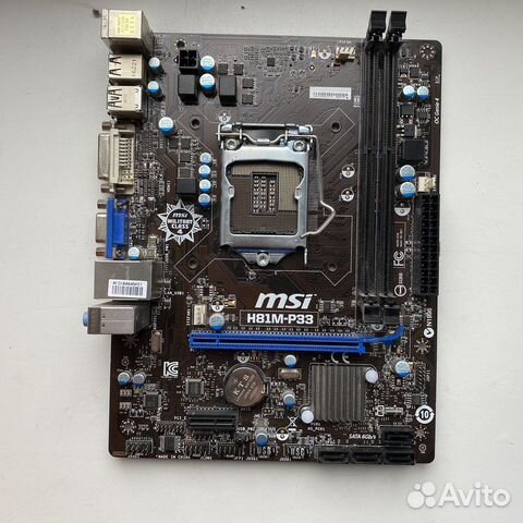 Материнская плата MSI H81m-p33 купить в Москве | Электроника | Авито