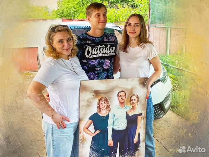 Потрет по фото, портрет на холсте
