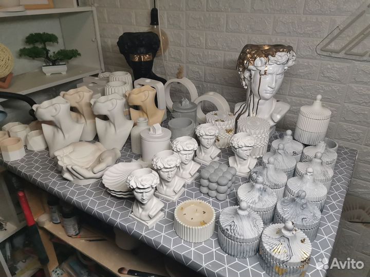 Кашпо из гипса