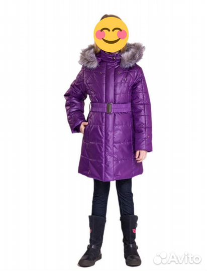 Пуховик для девочки 128-134