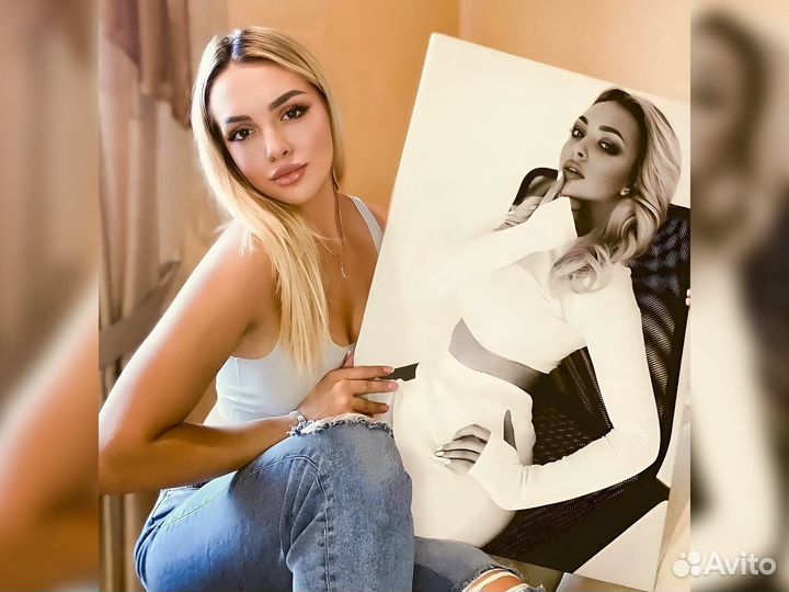 Портрет по фото на холсте, Картина на холсте