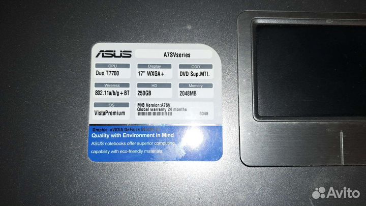 Asus a7sv на запчасти