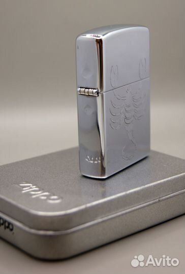 Zippo Scorpion (Редкий) high polish chrome