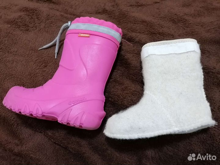 Детские резиновые сапоги для девочки