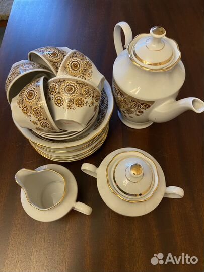 Чайный сервиз фарфор рижский завод