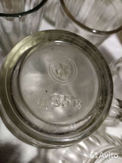 Стаканы граненые и бокалы пивные СССР