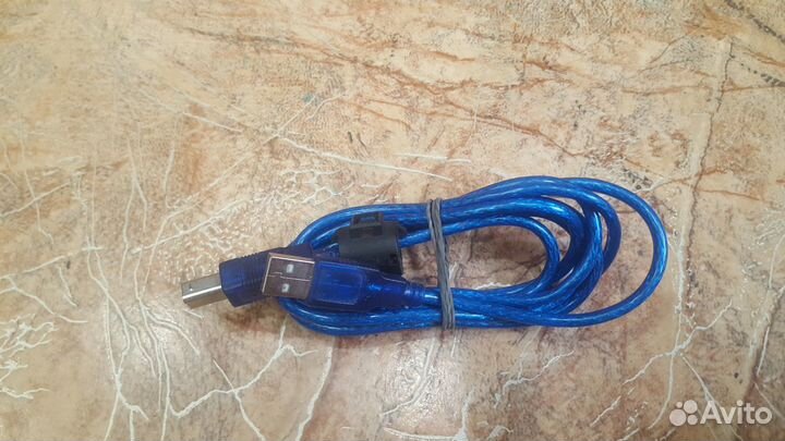 Кабель соединительный USB 2.0A - USB 2.0B синий