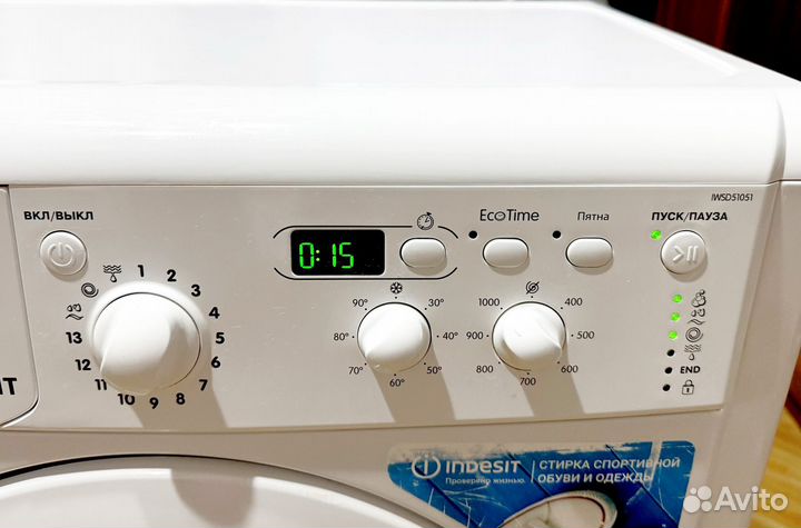 Узкая стиральная машинка Indesit